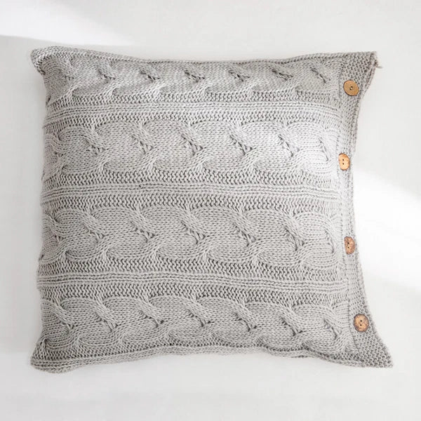 Knitted Cushion Cover Button Pillowcase Pillows Covers Sofa Throw Bed Home Decor