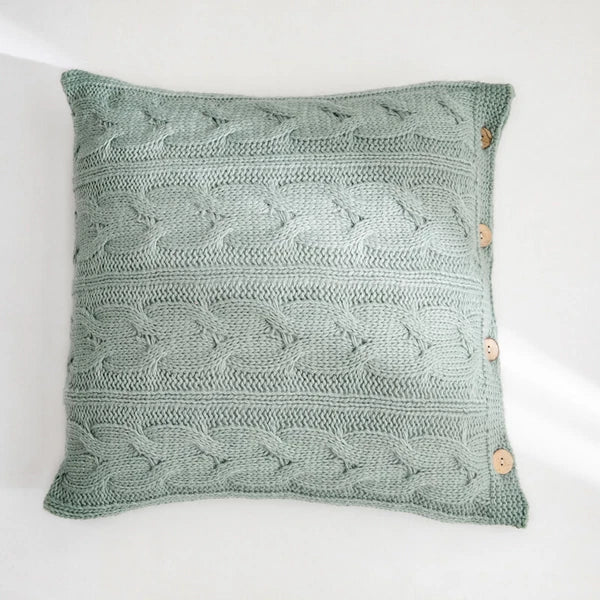 Knitted Cushion Cover Button Pillowcase Pillows Covers Sofa Throw Bed Home Decor