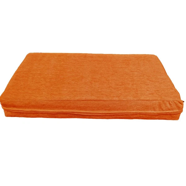 Wn06 Orange Chenille  Sofa Seat Patio Bench Box Cushion Bolster Cover/Runner