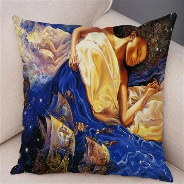 Forest Elf Cushion Cover Decor Colorful Fantasy Pillow Case for Sofa Car Room
