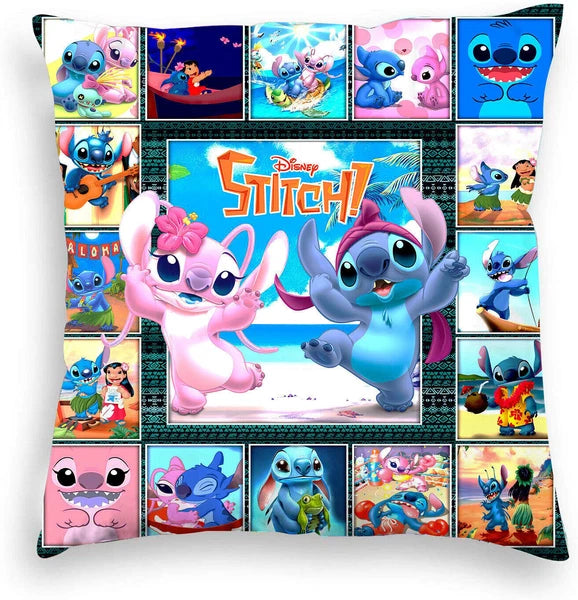 Lilo Stitch 3D Cushion Cover Throw Pillow Case Home Sofa Bed Decor Gift 45*45CM