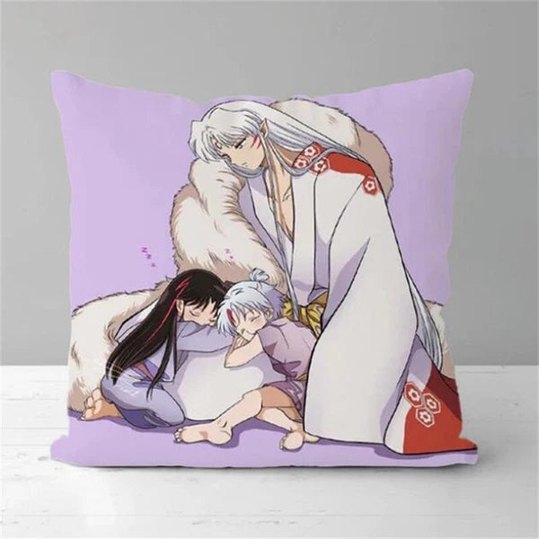 Inuyasha Printing Anime Pillowcases for Short Plush Sofa Decor Cushion Cover