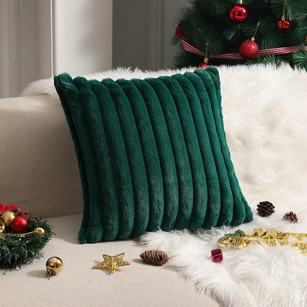 16" 18" 20" 22" 24" Plush Velvet Cushion Cover Sofa Bed Soft Plain Pillow Case