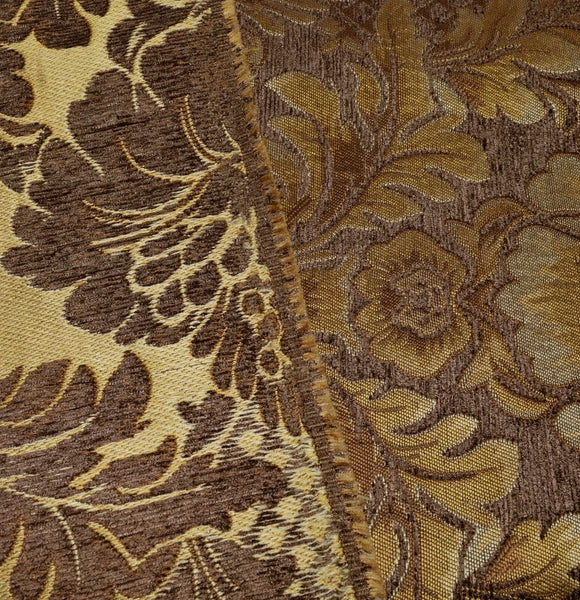 We57 - Brown Big Peony Flower Leaf Bolster Case/Pillow/Sofa Seat Cushion Cover