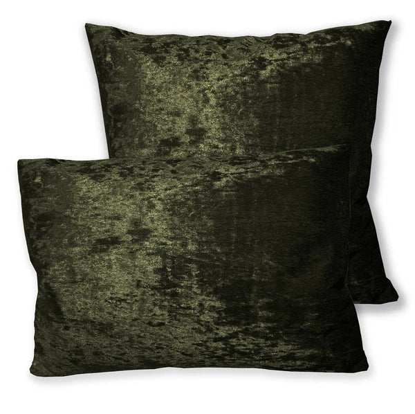 Mv34 Olive Crushed Velvet Sofa Seat Patio Bench Box Cushion Bolster Cover/Runner