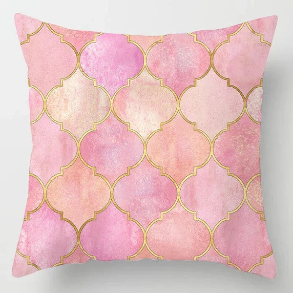 Pink Feather Pillowcase Decorative Sofa Cushion Case Bed Pillow Cover Home Decor