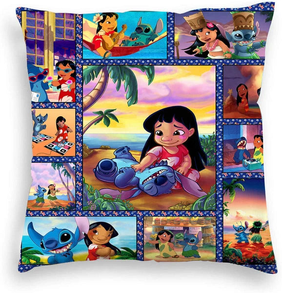 Lilo Stitch 3D Cushion Cover Throw Pillow Case Home Sofa Bed Decor Gift 45*45CM