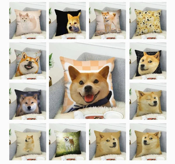 Shiba Inu Pillow Cover Decorative for Bed Pillowcase Fall Decor Car Sofa Cushion