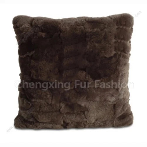 Rabbit Fur Patchwork Sofa Cushion Covers  Pillow Cover No Stuffing