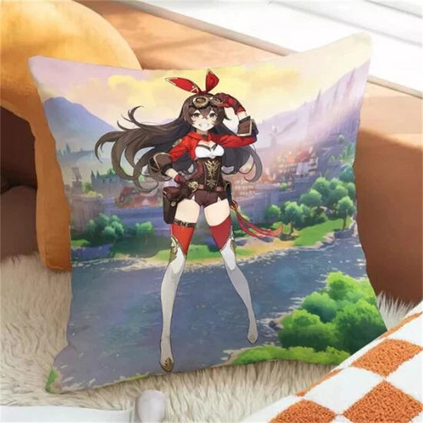 Genshin Impact Pillowcase Throw Pillow Cushion Cover Home Car Decoration Sofa