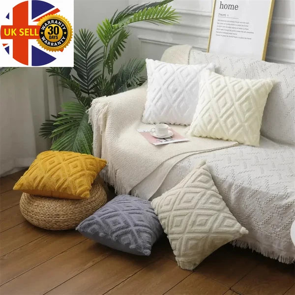 Throw Pillow Case for Sofa Bed Pillow Cover Living Room Plush Cushion Cover Slee