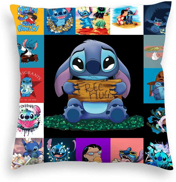 Lilo Stitch 3D Cushion Cover Throw Pillow Case Home Sofa Bed Decor Gift 45*45CM