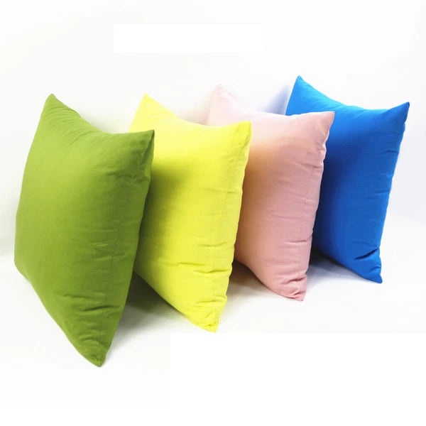 Cushion Cover Cotton Blend Sofa Car Office Home Solid Color Large Pillowcase