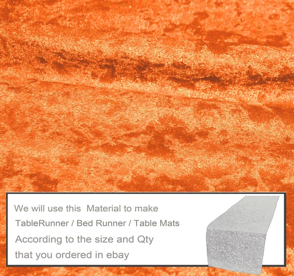 Mv100 Orange Crush Velvet Sofa Seat Patio Bench Box Cushion Bolster Cover/Runner