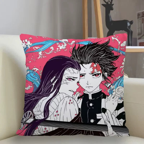 45X45Cm Polyester Demon Slayer Pillowcase Sofa Decoration Cushion Cover Home Dec