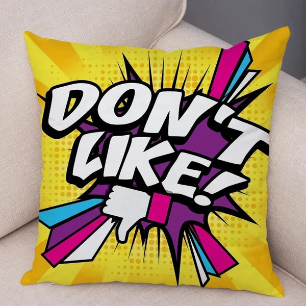 Pop Art Cushion Cover Polyester Cotton Pillowcase Sofa Chair Bed Pillow Cover