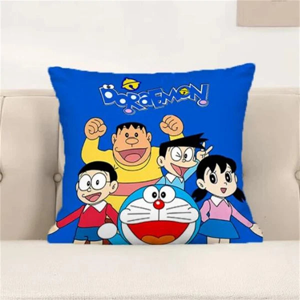 Doraemon Decor Short Plush Print Cushion Covers Room Decor Pillowcases Sofa