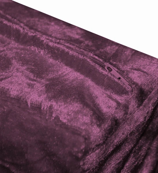 Mv07 Purple Crush Velvet Sofa Seat Patio Bench Box Cushion Bolster Cover/Runner