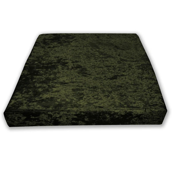 Mv34 Olive Crushed Velvet Sofa Seat Patio Bench Box Cushion Bolster Cover/Runner