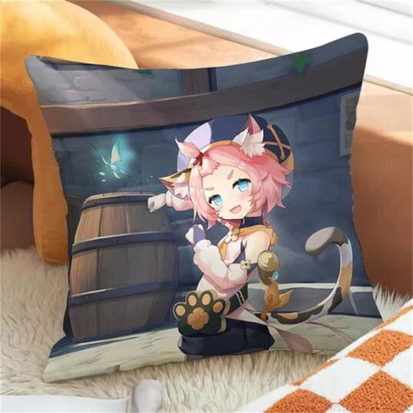 Genshin Impact Pillowcase Throw Pillow Cushion Cover Home Car Decoration Sofa