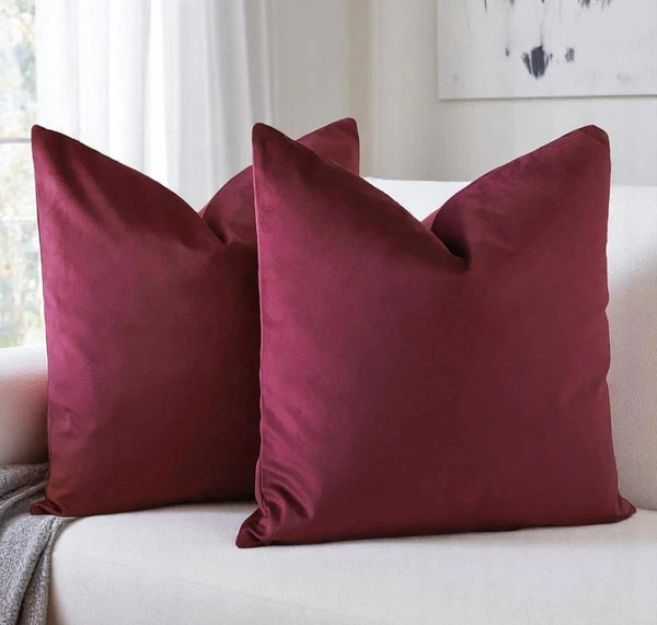 New Velvet Cushion Cover – Decorative Pillowcase for Home or Hotel Pack of 2.