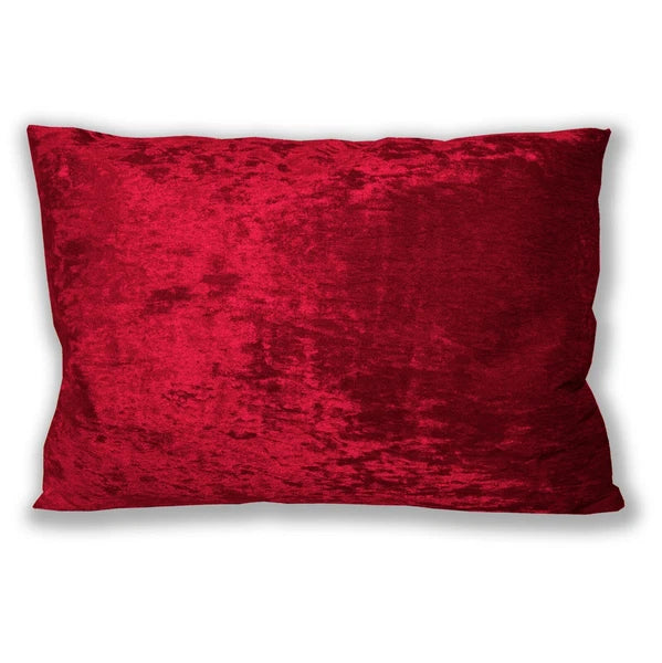 Mv27 B-Red Crushed Velvet Sofa Seat Patio Bench Box Cushion Bolster Cover/Runner