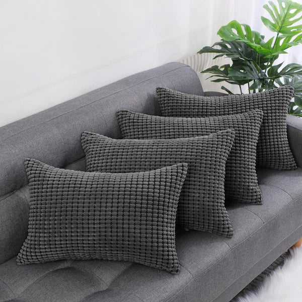 Set of 4 Throw Pillow Cases Cover Pillowcase Cushion Covers Home Sofa Bed