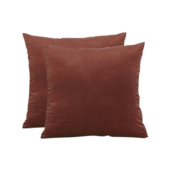 Throw Pillowcases Covers Velvet Cushion Case For Home Sofa Décor Set of 2