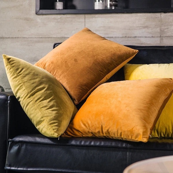 UK 16" 18" 20" 22" 24" Velvet Cushion Cover Pillow Case Home Sofa Bed Decor