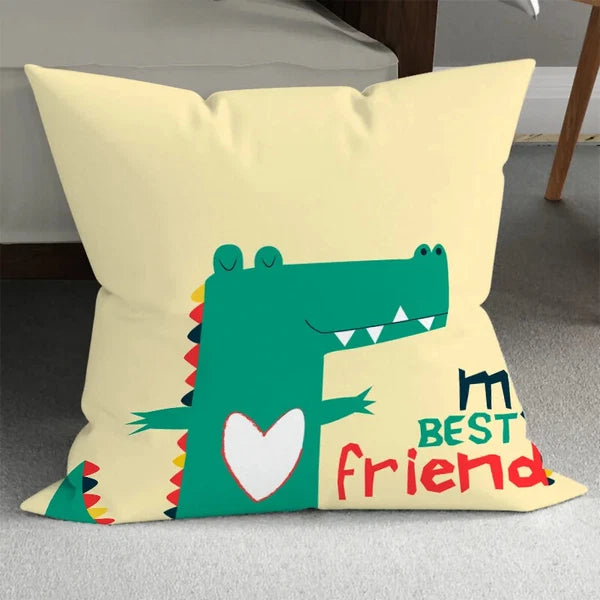 Home Room Gift Sofa Bed Chair Pillowcase Cartoon Dinosaur Pillowcase Cute