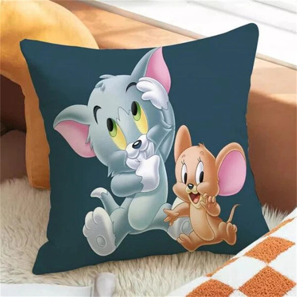 Tom Decorative Pillowcase Fall Pillow Cover for Home Decor Cushion Sofa Anime