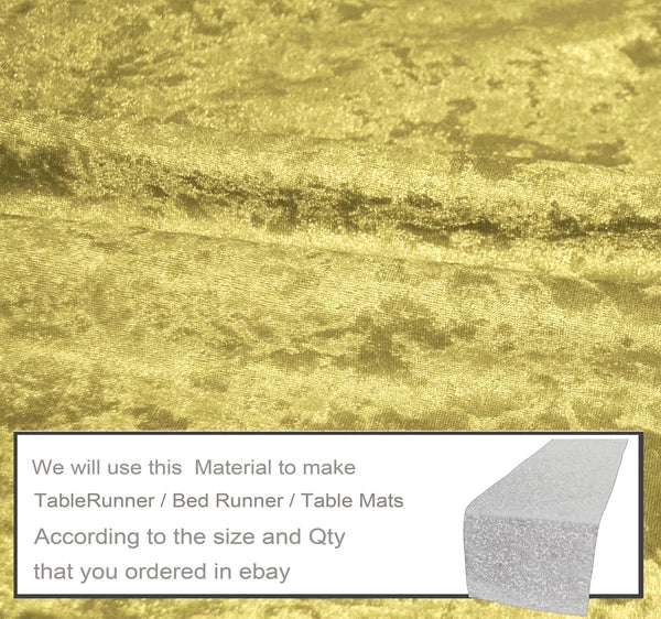 Mv04 Y-Gold Shiny Velvet Sofa Seat Patio Bench Box Cushion Bolster Cover/Runner