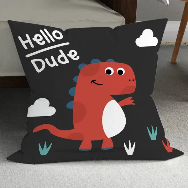 Home Room Gift Sofa Bed Chair Pillowcase Cartoon Dinosaur Pillowcase Cute