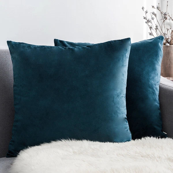 UK 16" 18" 20" 22" 24" Velvet Cushion Cover Pillow Case Home Sofa Bed Decor