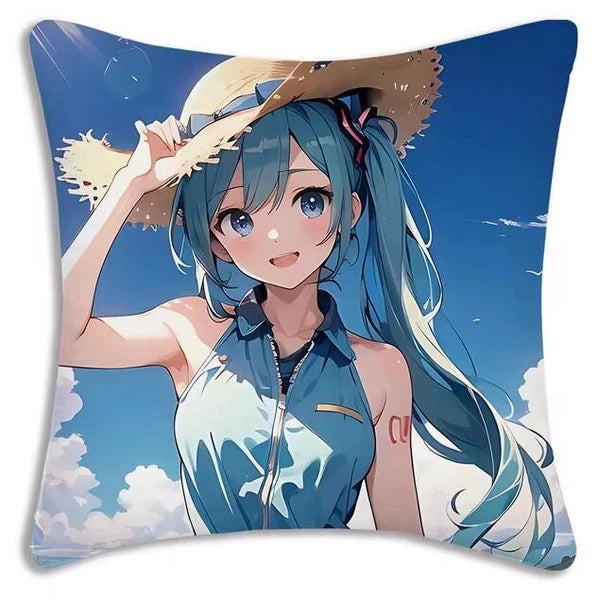 Kawaii Mikus Pillow Covers Cartoon Sofa Decor Home Printing Cute Cushion Cover