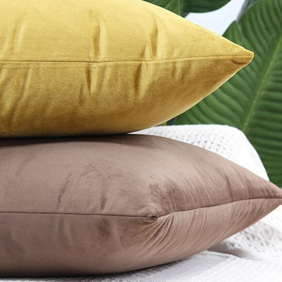 UK 16" 18" 20" 22" 24" Velvet Cushion Cover Pillow Case Home Sofa Bed Decor