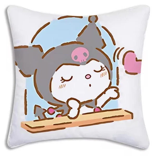Kuromi Cartoon Pillow Covers Cartoon Sofa Decor Home Print Cute Cushion Cover
