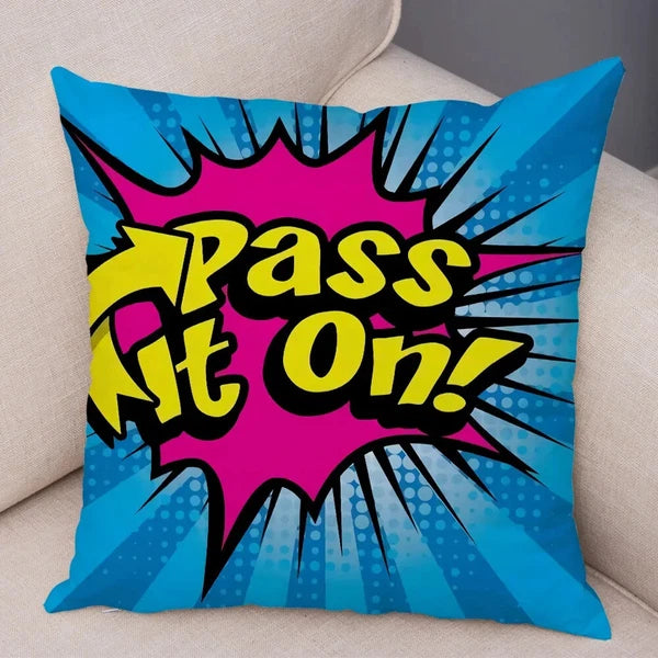 Pop Art Cushion Cover Polyester Cotton Pillowcase Sofa Chair Bed Pillow Cover