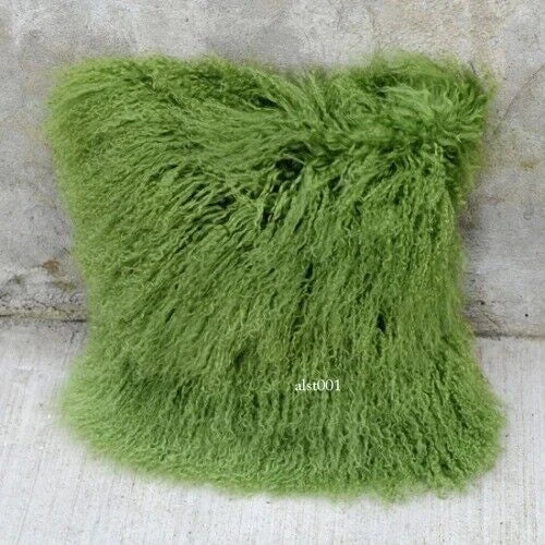 Mongolian Lamb Fur Cushion Cover, Sofa Pillow Cover Home Decoration No Stuffing