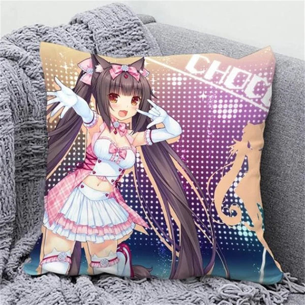 NekoPara Anime Pillow Cover Fall Decor Sofa Cushions Cushion Covers Pillowcase