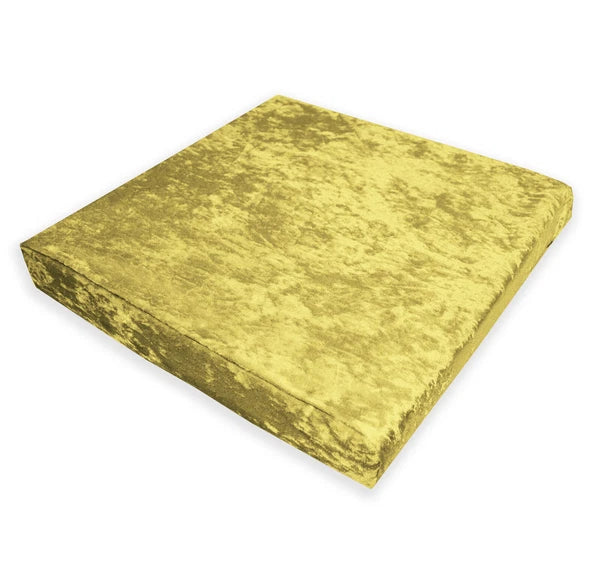 Mv04 Y-Gold Shiny Velvet Sofa Seat Patio Bench Box Cushion Bolster Cover/Runner