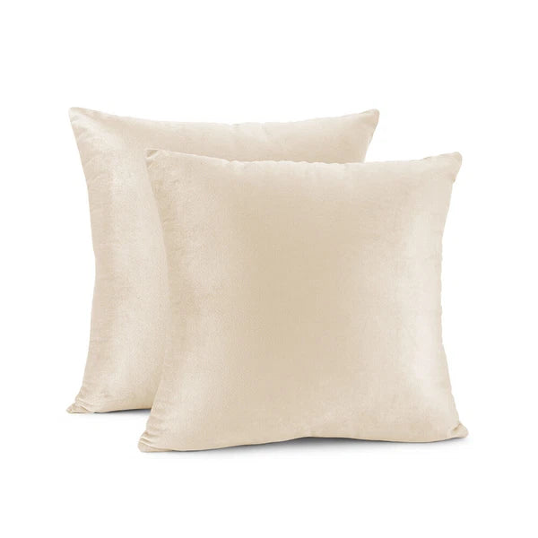 Throw Pillowcases Covers Velvet Cushion Case For Home Sofa Décor Set of 2