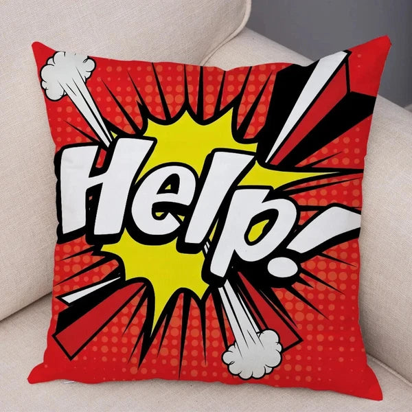 Pop Art Cushion Cover Polyester Cotton Pillowcase Sofa Chair Bed Pillow Cover