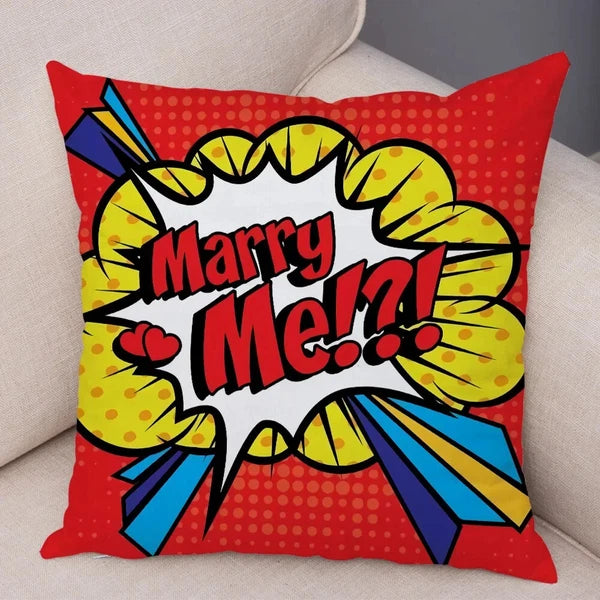 Pop Art Cushion Cover Polyester Cotton Pillowcase Sofa Chair Bed Pillow Cover