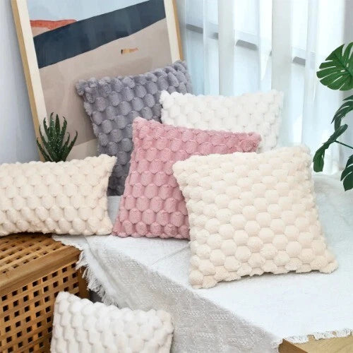 Plush Cushion Cover on Sofa Bed Room Decor Beauty Decoration Pillowcase