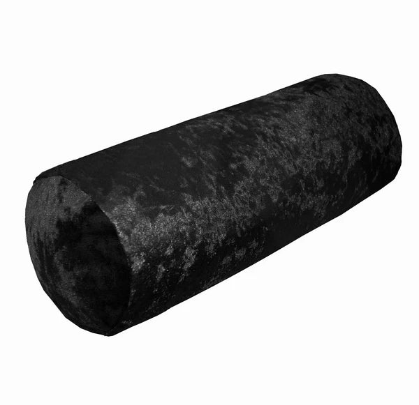 Mv36 Black Crushed Velvet Sofa Seat Patio Bench Box Cushion Bolster Cover/Runner