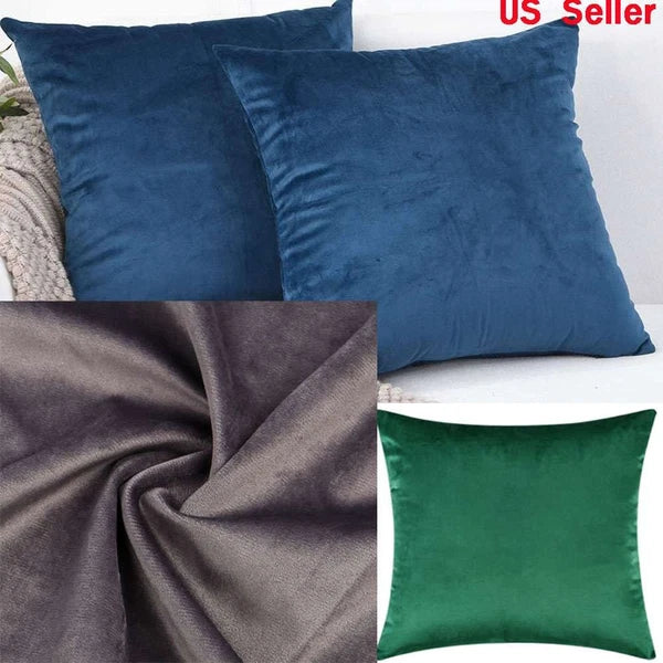 Plush Velvet Cushion Covers Sofa Pillow Cases Soft Cushion Cover 18"x18" 20"x20"