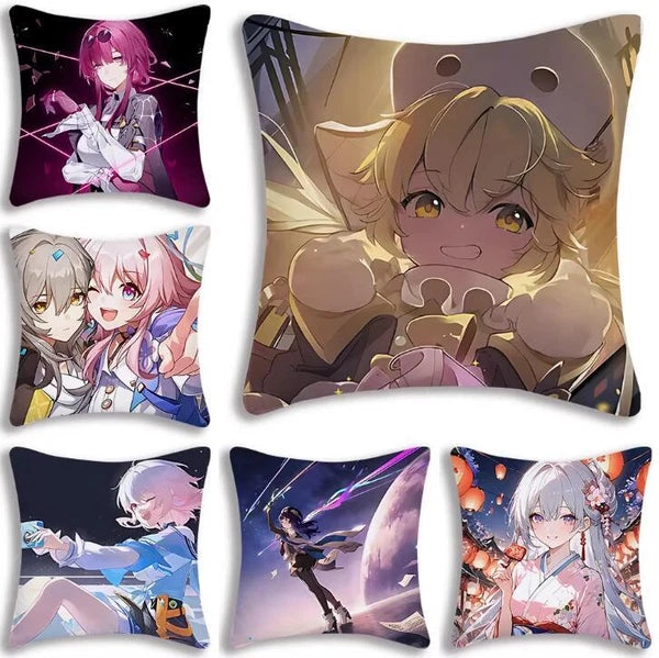 Star Rail Anime Pillow Cover Cartoon Sofa Decorative Home Printing Cushion Cover