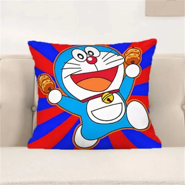 Doraemon Decor Short Plush Print Cushion Covers Room Decor Pillowcases Sofa