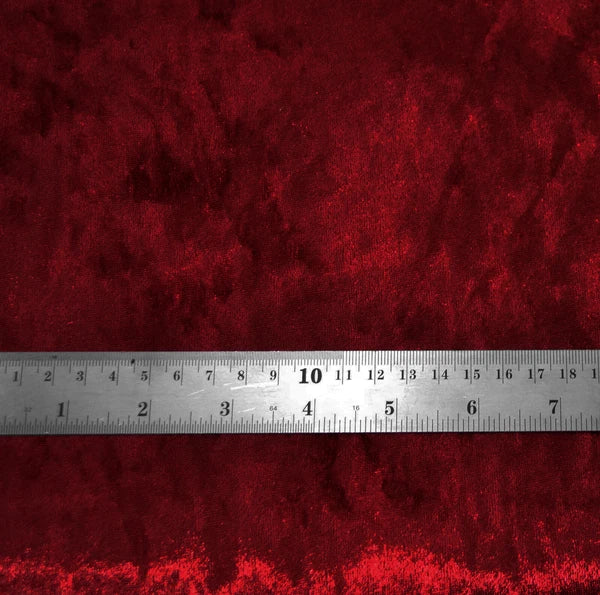 Mv27 B-Red Crushed Velvet Sofa Seat Patio Bench Box Cushion Bolster Cover/Runner